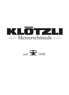 Logo der Klötzli Messerschmiede mit Ambos Warenzeichen, seit 1846.