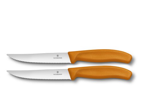 Pizza/Steakmesser 2er Set orange