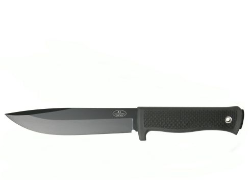 Survival Knife A1 Black, Leather