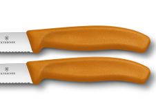 Pizza/Steakmesser 2er Set orange