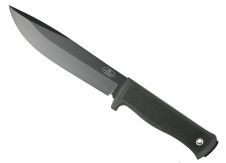 Survival Knife A1 Black, Leather